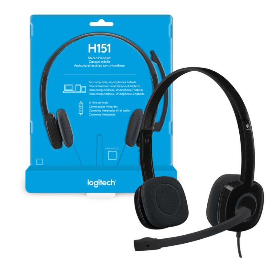 somos-importador-e-distribuidor-de-logitec-headset-logitech-h151-com-microfone-e-conexao-3-5mm-981-000587--p-1701106864841 Auriculares estéreo con micrófono - Image 1